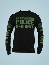 Load image into Gallery viewer, ISU K-9 Unit Long Sleeve - Long Sleeve - ISU, K-9, Long Sleeve, Screen Printed - Peace Officer Clothing - peaceofficerclothing.com