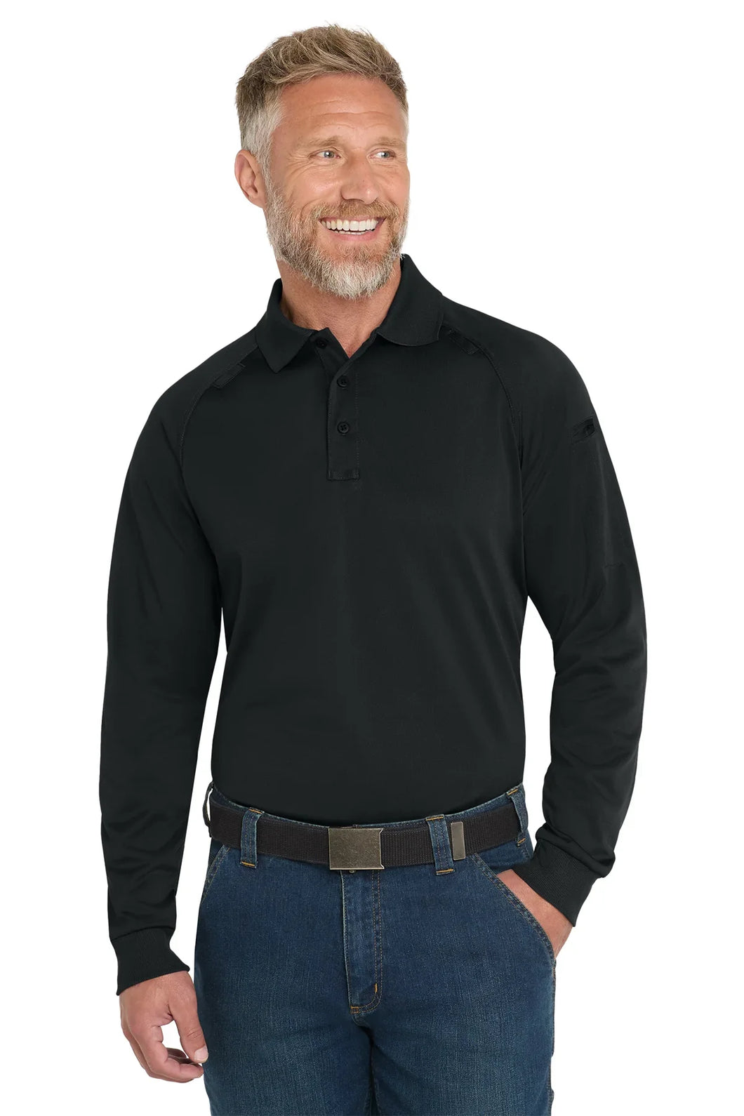 CornerStone Select Long Sleeve Snag-Proof Tactical Polo - Polo - Academy, CornerStone, CornerStone Polo, CRT, Embroidered, IST, ISU, K-9, Long Sleeve, Negotiator, Parole, Polo, Range - Peace Officer Clothing - peaceofficerclothing.com
