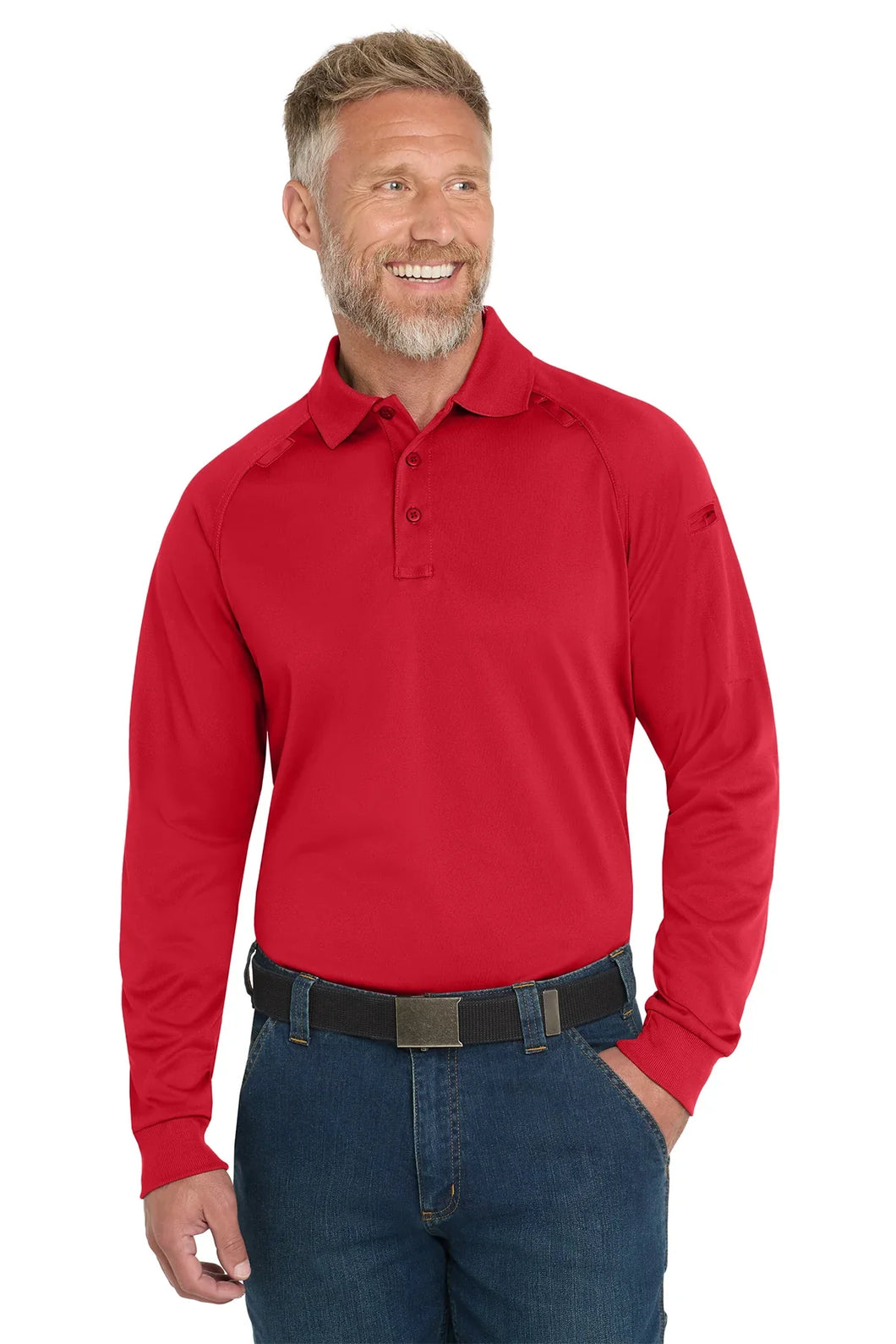 CornerStone Select Long Sleeve Snag-Proof Tactical Polo - Polo - Academy, CornerStone, CornerStone Polo, CRT, Embroidered, IST, ISU, K-9, Long Sleeve, Negotiator, Parole, Polo, Range - Peace Officer Clothing - peaceofficerclothing.com