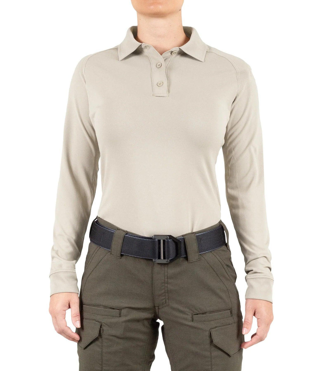 First Tactical Performance Long Sleeve Polo - Women's - Polo - Academy, CRT, Embroidered, First Tactical, First Tactical Polo, IST, ISU, K-9, Long Sleeve, Negotiator, Parole, Polo, Range, Women - Peace Officer Clothing - peaceofficerclothing.com