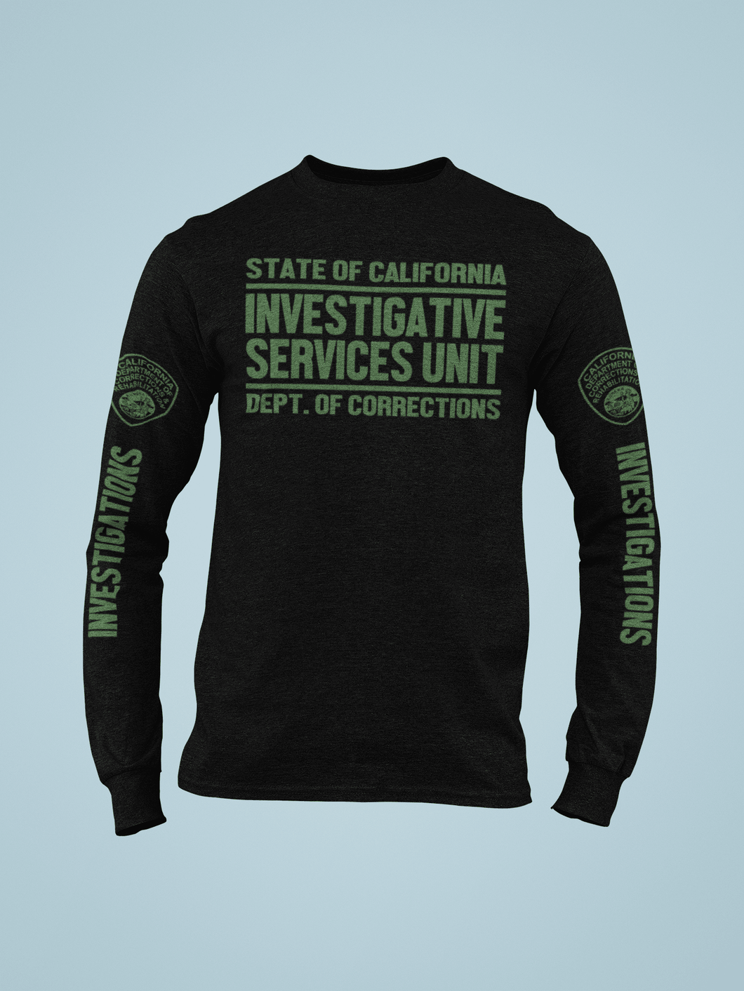 ISU Investigations Long Sleeve - Long Sleeve - ISU, Long Sleeve, Screen Printed - Peace Officer Clothing - peaceofficerclothing.com