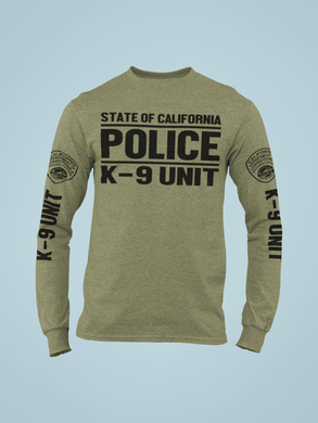 ISU K-9 Unit Long Sleeve - Long Sleeve - ISU, K-9, Long Sleeve, Screen Printed - Peace Officer Clothing - peaceofficerclothing.com